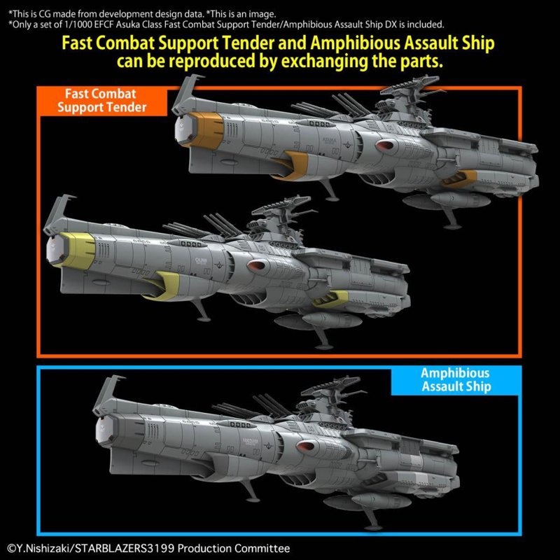 bandai-star-blazers-2202-asuka-modellbausatz-1-1000-dx image 3