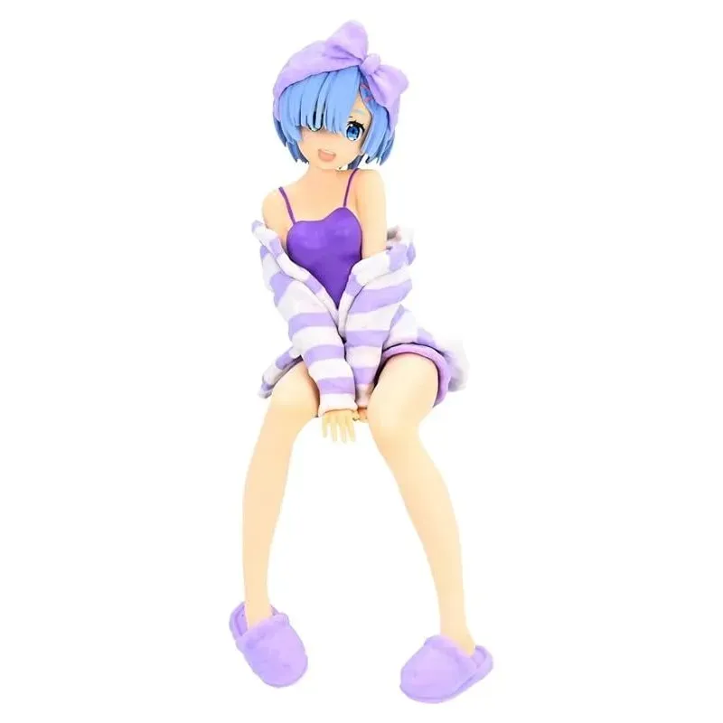 taito-re-zero-rem-room-wear-purple-anime-figur image 1
