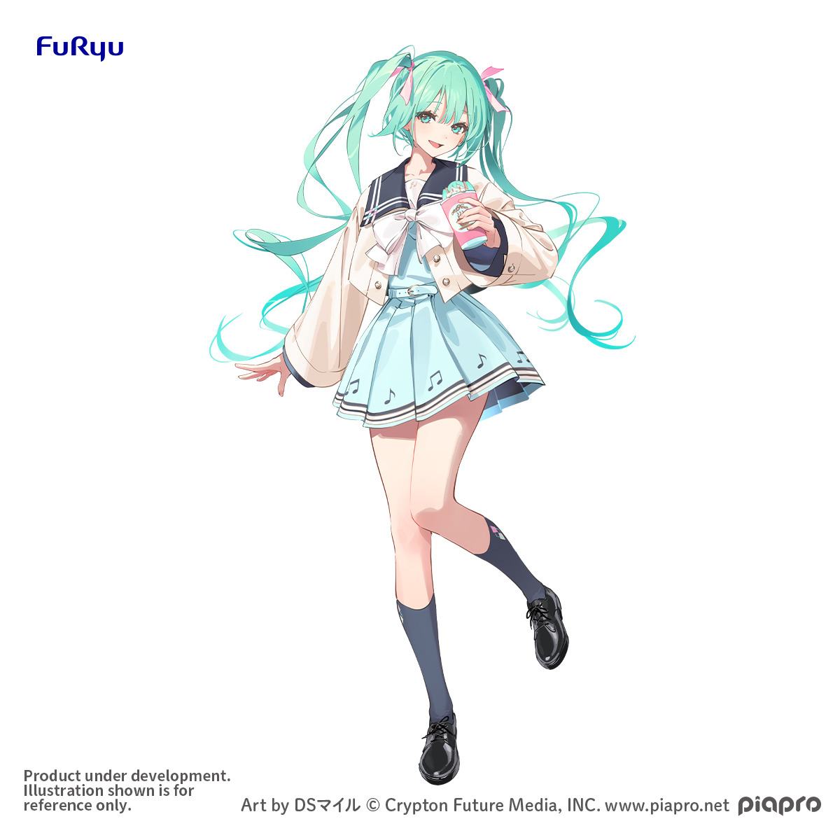 anistue-figure-art-s-hatsune-miku-pure-sweet-school-life-figur-pvc image 1