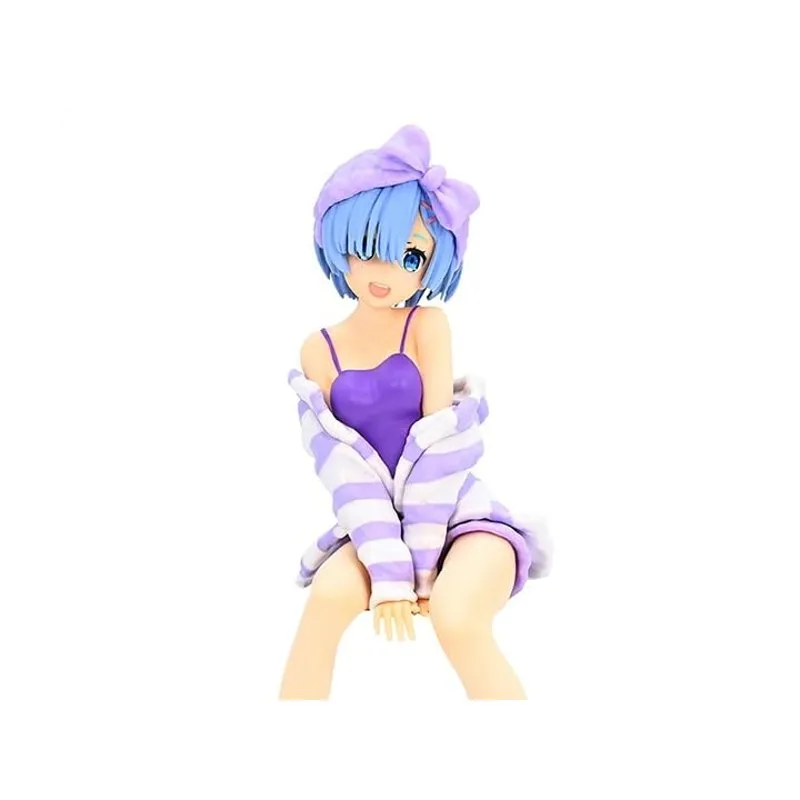 taito-re-zero-rem-room-wear-purple-anime-figur image 2