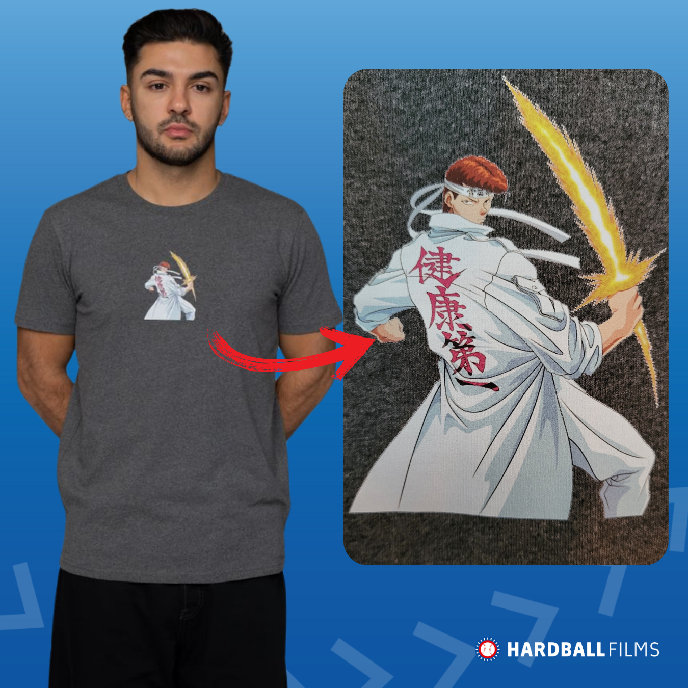 yu-yu-hakusho-t-shirt-regular-motiv-1-schwarz-organic-cotton image 1