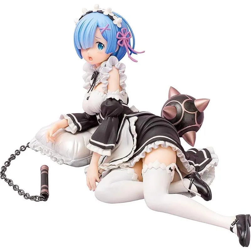 re-zero-rem-scale-figur-1-7-maid-mit-sockel image 1