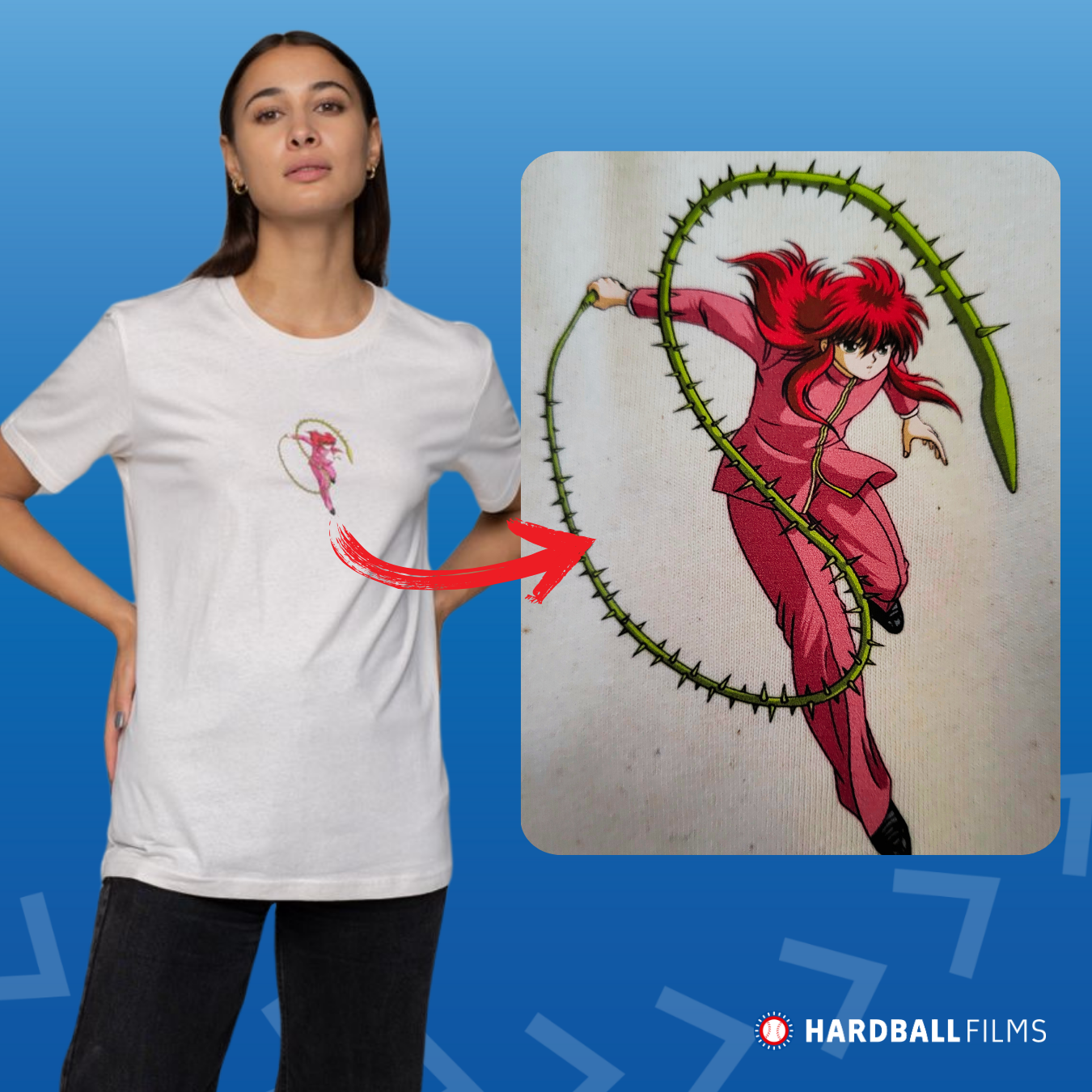 hardball-films-yu-yu-hakusho-t-shirt-motiv-2-wei-organic-cotton image 1