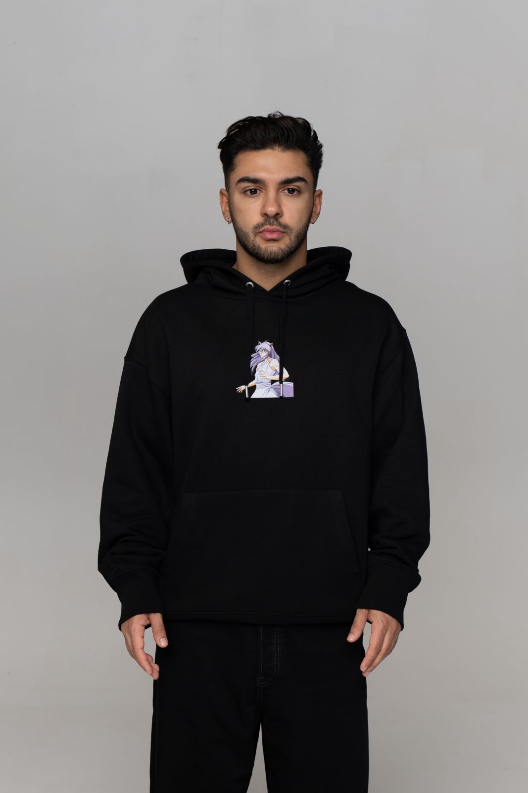 yu-yu-hakusho-motiv-1-hoodie-schwarz-bio-baumwolle image 2