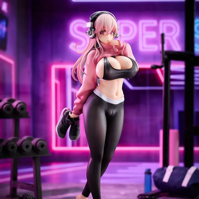 solarain-super-sonico-exercise-1-6-scale-statue-rosa-training image 1